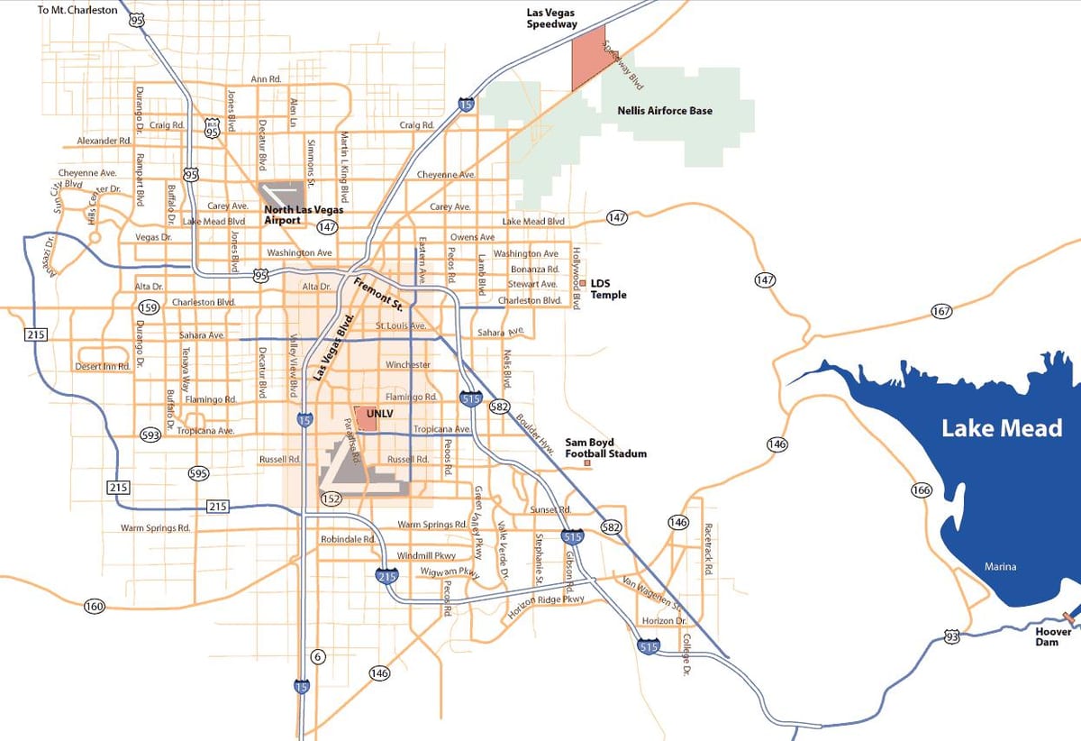 mapa Las Vegas