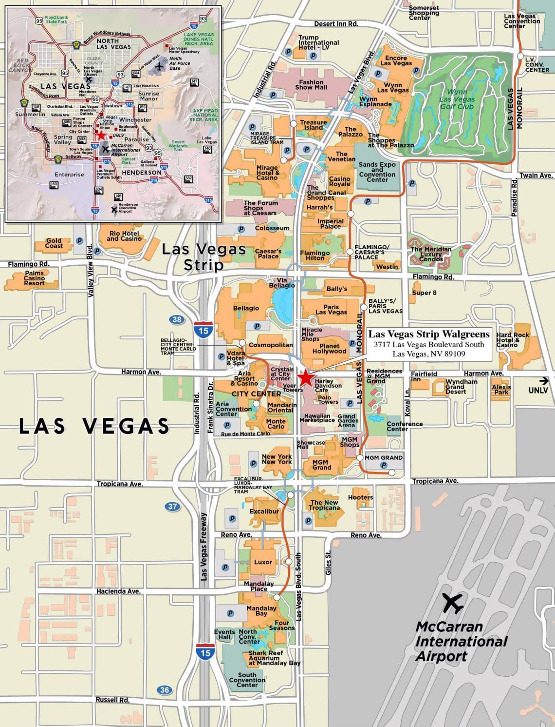 Las Vegas grad mapu