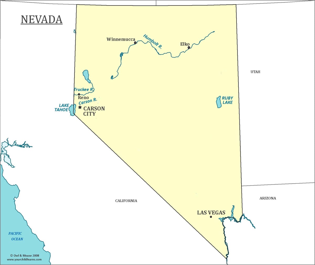 mapa Las Vegas Nevadi